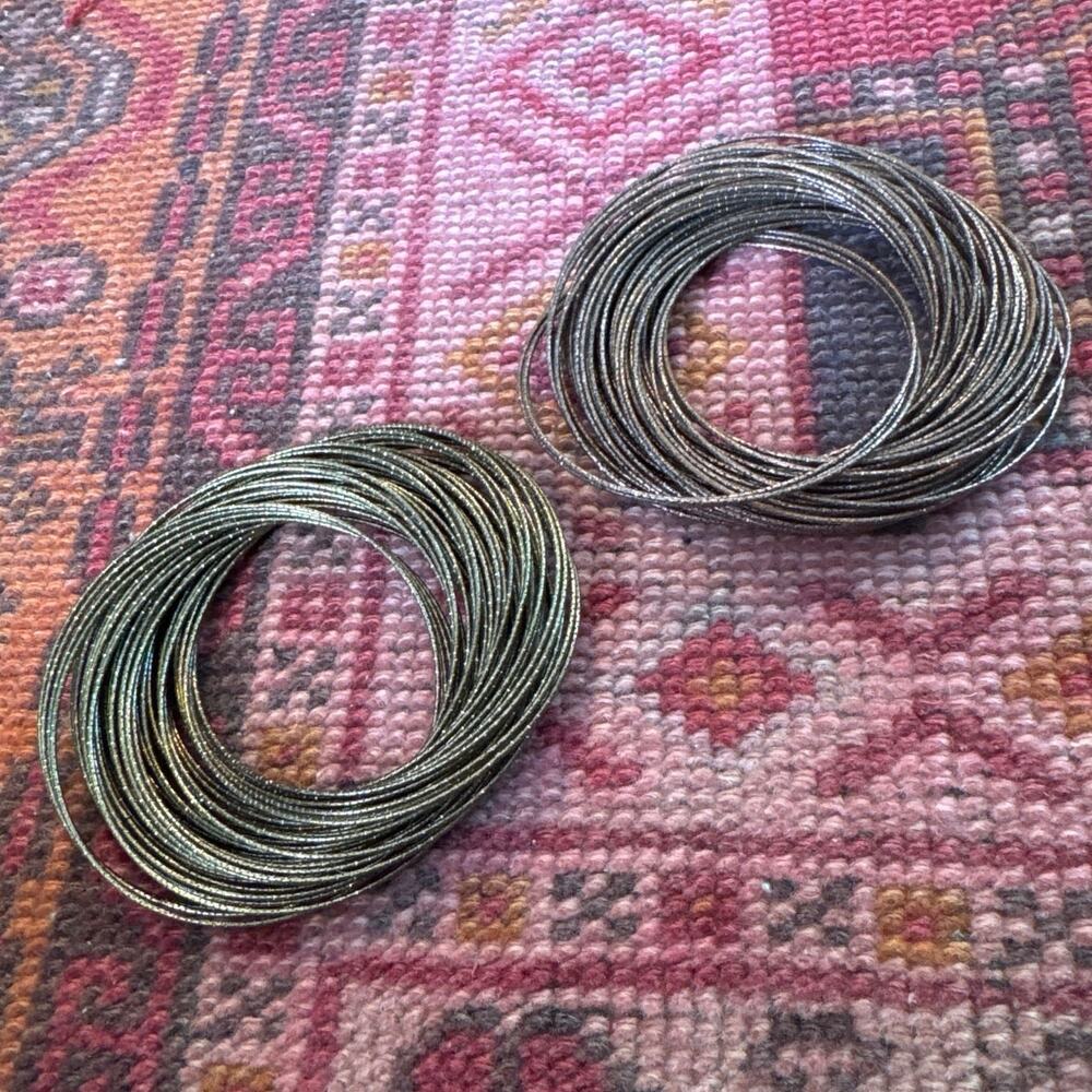 Intertwined Thin Bangke Bracelets Set Of 2
